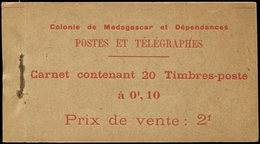 MADAGASCAR Carnet 2 : 10c. Rose Et Brun, Carnet De 20, TB, Cote Et N° Maury - Autres & Non Classés