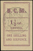 (*) MADAGASCAR Courrier Consulaire Britannique 3 : 1 1/2oz. Letter 1s. Et 6p., Infime Pelurage, TB, Cote Et N° Maury - Autres & Non Classés