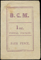 (*) MADAGASCAR Courrier Consulaire Britannique 8a : 1oz./POSTAL PACKET/4p., Sans Cachet Consulaire, TB, Cote Et N° Maury - Autres & Non Classés