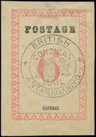 (*) MADAGASCAR Courrier Consulaire Britannique 42 : 6p. Rose-carmin, Léger Pelurage, Aspect TB - Otros & Sin Clasificación