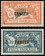 ** MAROC 96/97 : 2f. Orange Et Vert Et 5f. Bleu Et Chamois, Surch. TANGER, TB - Otros & Sin Clasificación