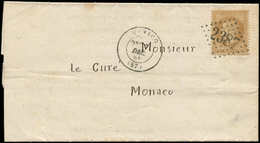 Let MONACO France N°28 Obl. GC 2387 S. LAC Locale, Càd T17 MONACO 7/12/69, TTB - ...-1885 Precursores