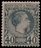 ** MONACO 7 : 40c. Bleu Sur Rose, Charles III, TB - ...-1885 Prephilately