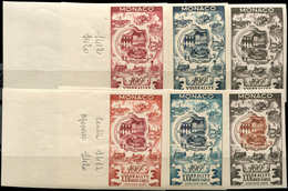 ** MONACO 420 : Rallye, 6 Essais De Couleur NON DENTELES, Dont 3 Bicolores, TB, Cote Maury - ...-1885 Prephilately