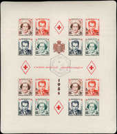 * MONACO BF 4B : Croix-Rouge, Surchargé, Non Dentelé, Obl., TB - Blocks & Sheetlets