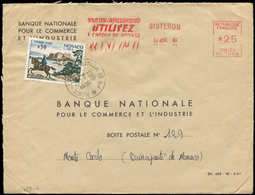 Let MONACO Taxe 61 : 0,50 Obl. Monte-Carlo 16/4/03 S. Env. Avec Empreinte Méc. à 25c. SISTERON 15/4, GUERRE DOUANIERE FR - Taxe