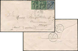 Let NOUVELLE CALEDONIE 24 : 5c. Vert PAIRE Et N°26 15c. Bleu, Obl. Càd NOUMEA 12/1/92 Sur Env., Arr. OAMARU (Nelle Zélan - Used Stamps