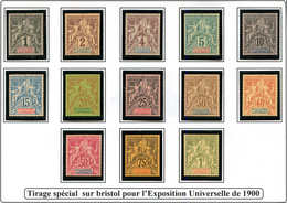 (*) NOUVELLE CALEDONIE 41/53 : Série Groupe, NON DENTELES Sur Bristol, Dentelure FIGUREE, TB - Used Stamps