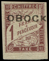 * OBOCK Taxe 16 : 1f. Marron, Bdf, TB. Br - Autres & Non Classés