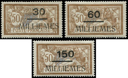 * PORT-SAID 66/68 : 30m. S. 50c., 60m. S. 50c. Et 150m. S. 50c. Brun Et Gris, TB - Other & Unclassified