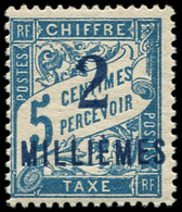 ** PORT-SAID Taxe 5a : 2m. Sur 5c. Bleu, Surch. BLEUE, TB - Other & Unclassified