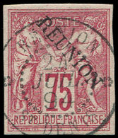 REUNION 15B : 75c. Carmin, SANS Accent, Obl., TB. Br - Other & Unclassified