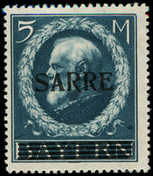 * SARRE 30 : 5m. Bleu, Ch. Légère, TB, Certif. JF Brun - Unused Stamps