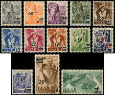 * SARRE 216A/28A : La Série Papier Jaunâtre, TB - Unused Stamps