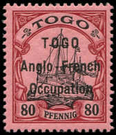 * TOGO 40 : 80pf. Rouge Et Noir Sur Rose, TB. C - Autres & Non Classés