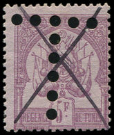 TUNISIE Taxe 8a : 5f. Violet Sur Mauve, Obl., TB - Other & Unclassified