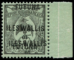 * WALLIS ET FUTUNA 1 : 1c. Noir Sur Vert, Bdf, DOUBLE Surcharge, TB - Nuevos