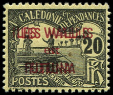 * WALLIS ET FUTUNA Taxe 4 : 20c. Noir Sur Jaune, DOUBLE Surcharge, TB - Impuestos