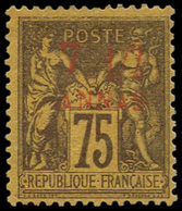 (*) ZANZIBAR 9 : 7 1/2a. Sur 75c. Violet-noir Sur Jaune, TB. Br - Unused Stamps