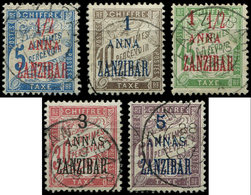 ZANZIBAR Taxe 1/5 : Type Duval, La Série Surch., Obl., TB - Autres & Non Classés