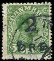 DANEMARK 121 : 2ö. Sur 5ö. Vert, Obl., Léger Défaut De Dentelure, TB - Other & Unclassified