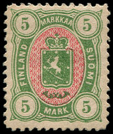 * FINLANDE 26 : 5m. Vert Et Rose, TB - Unused Stamps