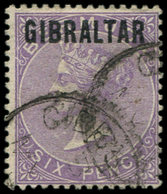 GIBRALTAR 6 : 6p. Violet, Obl., TB - Gibraltar