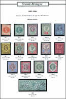 * GRANDE BRETAGNE 91/104 Et 105 Obl., Série Victoria De 1887-1900, TB - Covers & Documents