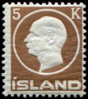 * ISLANDE 74 : 5k. Brun De 1912, TB - Neufs