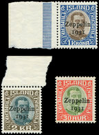 ** ISLANDE PA 9/11 : Zeppelin 1931, La Série, TB - Poste Aérienne