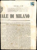 Let ITALIE (ANCIENS ETATS) LOMBARDO-VENETIE Journaux 3 Obl. COMO 18/9/57 S. Journal, B/TB, Cote Sassone - Lombardy-Venetia