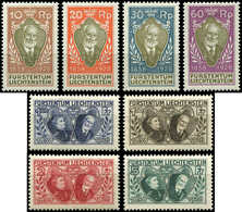 * LIECHTENSTEIN 82/89 : Jean II, La Série De 1928, N°87/89 Infime Ch., TB - Usados