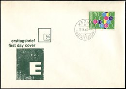 Let LIECHTENSTEIN 355 : Europa 1960, 50r. Multicolore Obl. Càd Vaduz 19/9/60 Sur Env. FDC, TTB - Oblitérés