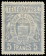 * LUXEMBOURG Télégraphe 5 : 5f. Bleu-gris, TB - Telegraph