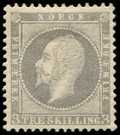 * NORVEGE 3 : 3s. Violet-gris, TB - Used Stamps