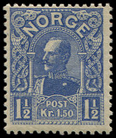 ** NORVEGE 67 : 1 1/2k. Outremer De 1909, TB - Usados