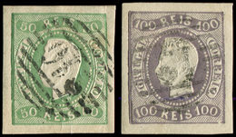 PORTUGAL 22 Et 24 : 50r. Vert Et 100r. Violet, Obl., TB - Other & Unclassified