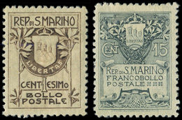 * SAINT MARIN 48A Et 49 : Armoiries, TB - Unused Stamps