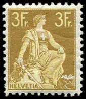 * SUISSE 127 : 3f. Bistre Et Jaune, TB - 1843-1852 Timbres Cantonaux Et  Fédéraux