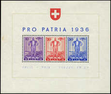 ** SUISSE BF 2 : Pro Patria 1936, TB - Bloques & Hojas