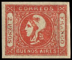 * ARGENTINE Buenos-Aires 11 : 2p. Rouge, TB - Buenos Aires (1858-1864)