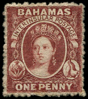 * BAHAMAS 2A : 1p. Carmin, Dentelé 13, SG N°17, TB, Certif. BPA - Bahamas (1973-...)