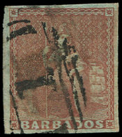 BARBADE 3 : (4p.) Rouge, Obl., TB - Barbades (1966-...)