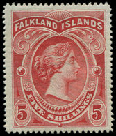 * FALKLAND 17 : 5c. Rouge-brun, TB - Falkland Islands