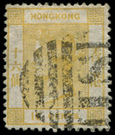 HONG KONG 13 : 16c. Jaune, Obl., TB - Autres & Non Classés