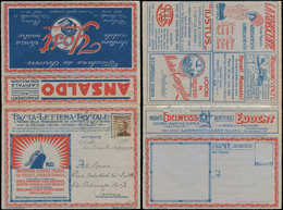 Let Italie 40c. Brun, BLP Série Nationale 1-10 Coq, Chien, Bateau, Automobile, Complet, TB - Gallinaceans & Pheasants