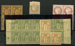 ** N°43A *, N°51 Bloc De 4 (2 Ex. Froiss. De G.), N°86 Bloc De 3, N°82 Bloc De 10 Bdf (3 Ex. *), N°99 Bloc De 4, TB - Collections (en Albums)