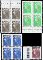 ** Beaujard, 4 Variétés Différentes Dont 3 En Blocs De 4, TB - Collections (with Albums)