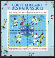 NIGER   Feuillet N°  1845/48  * *   ( Cote 16e )    Football Soccer Fussball - Coppa Delle Nazioni Africane