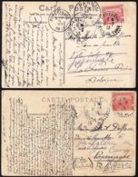 2 X CARTE ERRANTE ( Zwerfkaart ) CARTHAGE > LA PANNE > POPERINGE 1913 & CARTHAGE > POPERINGE > SAINT VALERY EN CAUX 1915 - Lettres & Documents